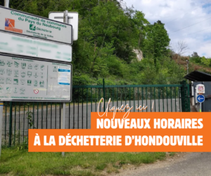 Encart Horaires déchetterie Hondouville