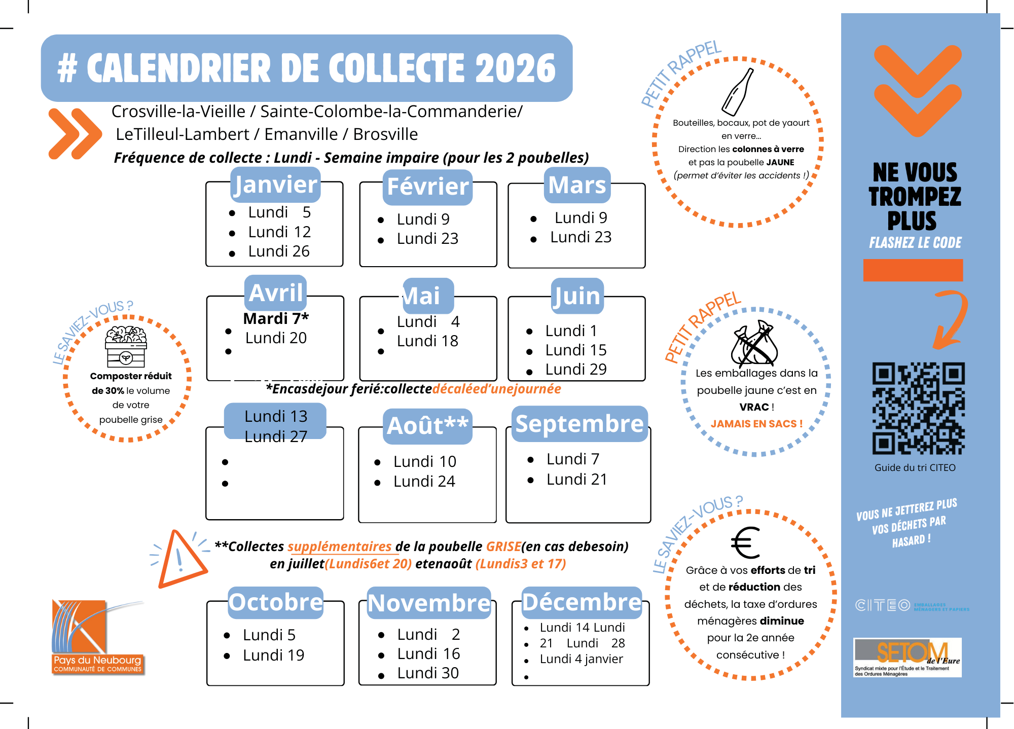 Aperçu du calendrier zone 2