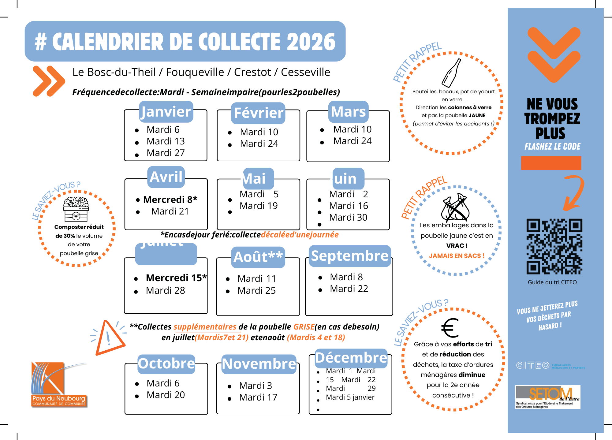 Aperçu du calendrier zone 4