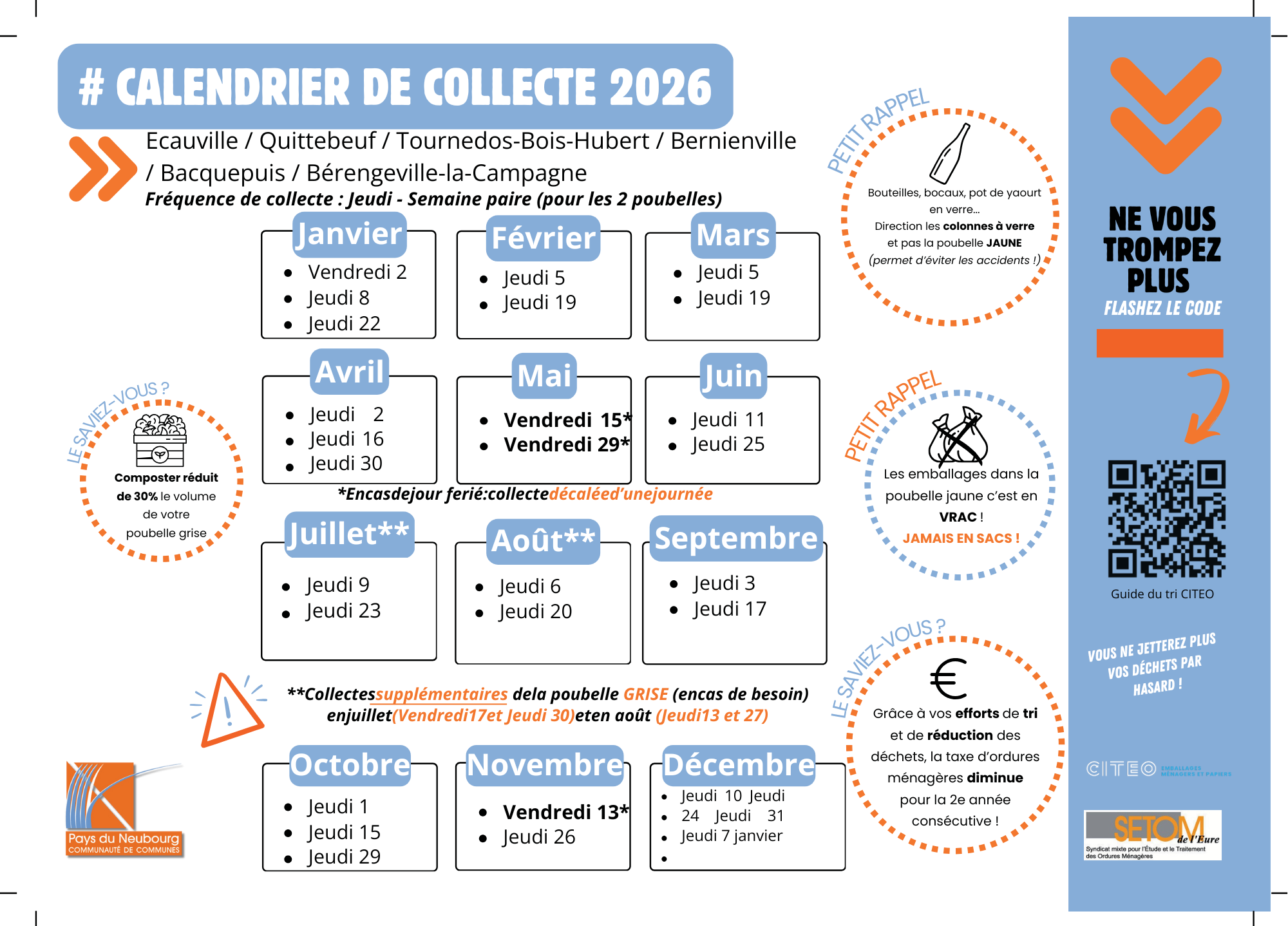 Aperçu du calendrier zone 7