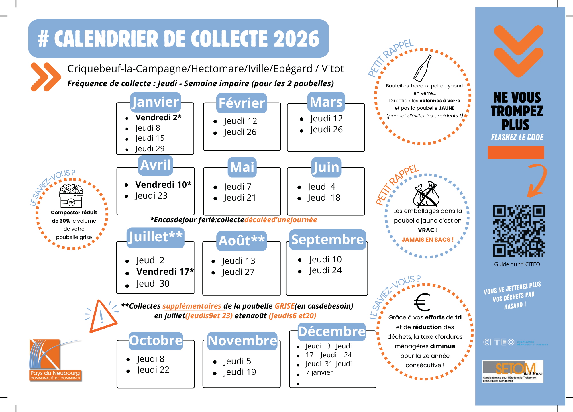 Aperçu du calendrier zone 8